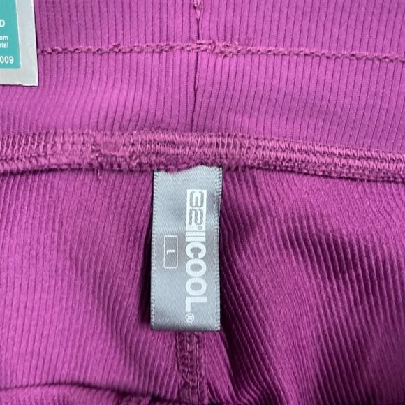 32 Degrees Cool Active Flare Pant Large Purple Lightweight Stretchy d0423 - Picture 3 of 6